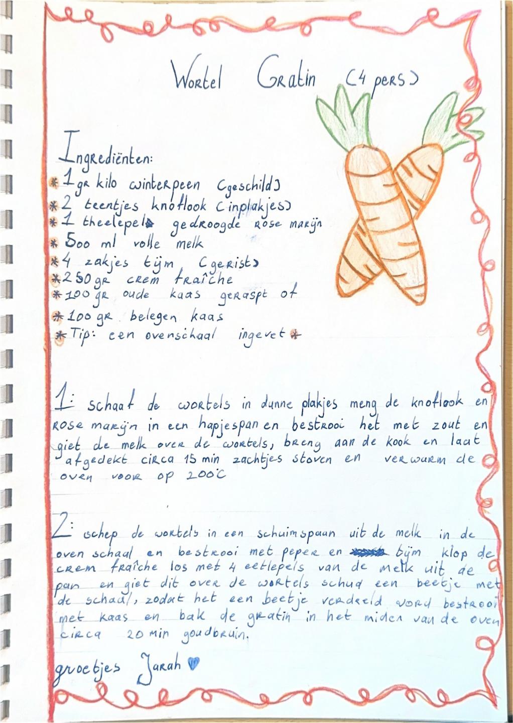 recept van wortel gratin