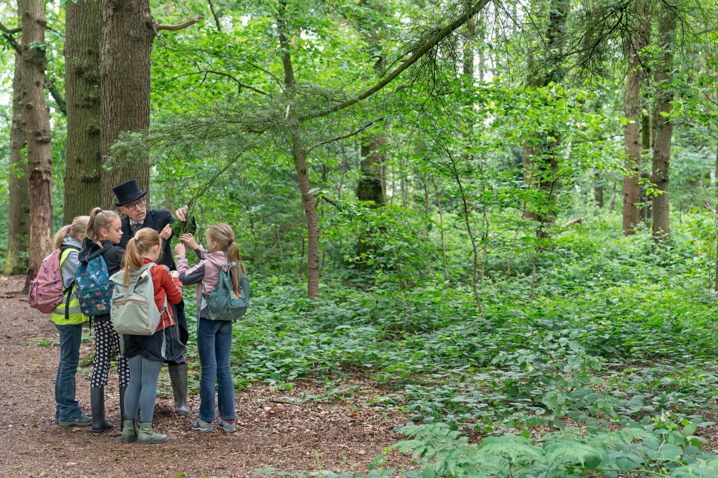 Foto van rondleiding in bos